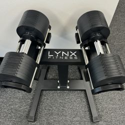 LYNX FITNESS ( BRAND NEW IN BOX ) Pair Of 80lb Adjustable Dumbbells