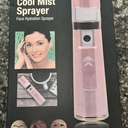 NUVOMED PRO-THERAPY COOL MIST SPRAYER PORTABLE FACE HYDRATION Pink. New In Box