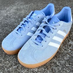 Adidas Gazelle Light Blue Suede Sneakers