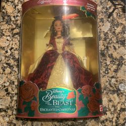 Disney’s beauty And The Beast The Enchanted Christmas Collectible Barbie 