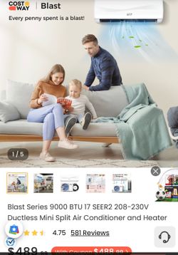 Costway 9,000 BTU wall mounted mini split