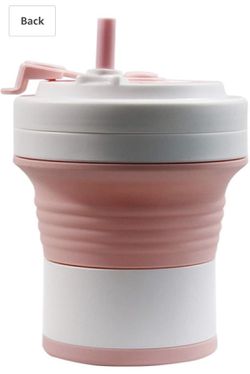 Medium Pink 550ml Creative Coffee Outdoor Sports Travel Portable Silicone collapsible coffee Folding Handy Cup