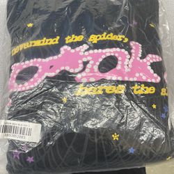 Black Sp5der hoodie Pink!