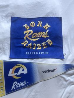 Born x raised spanto lives rally towel w/ rams penant 