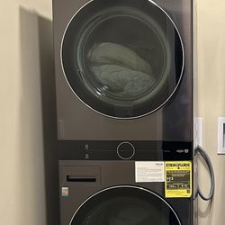 Stainless Steel LG Front Load Stackable Electric Washer & Dryer