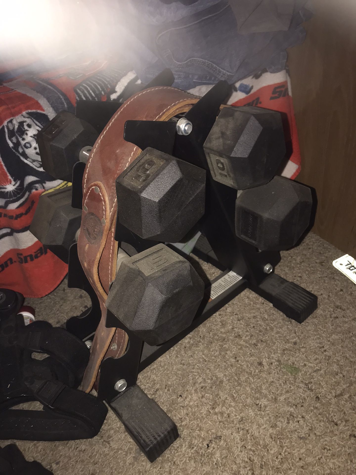 2 Sets Of DumBells With Stand