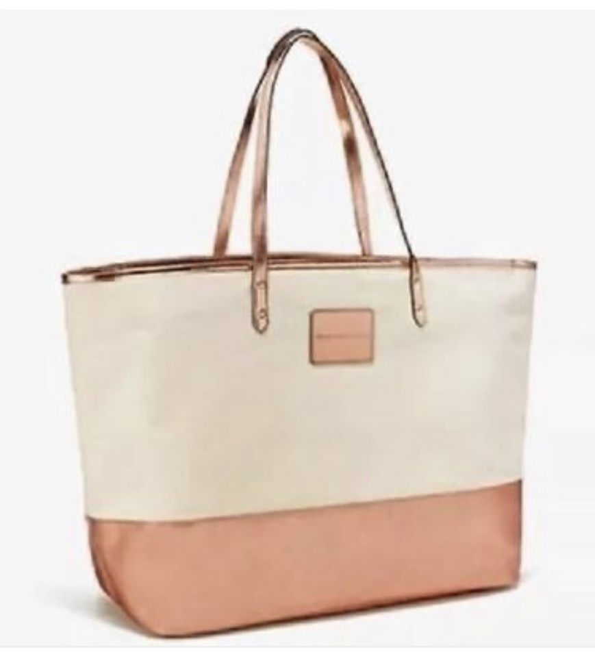 Rose Gold Cream Tote