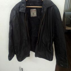BLACK THICK LEATHER JACKET 