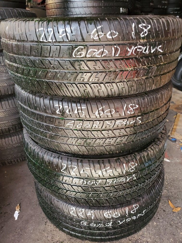 4 Used Tires 225 60 18 Good years