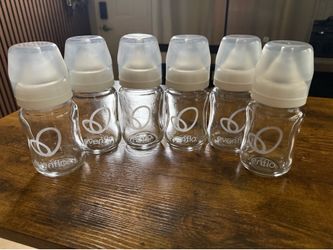 Evenflo Wide Neck Glass Bottles 6 pack