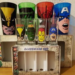 MARVEL COMICS GLASSWARE HIGHBALL TUMBLER SHOT