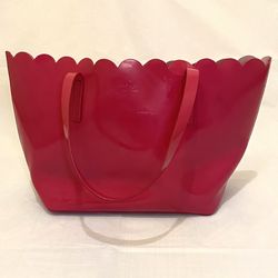 Kate Spade New York Lily Avenue Patent Carrigan Scallop Tote Bag Punch Pink