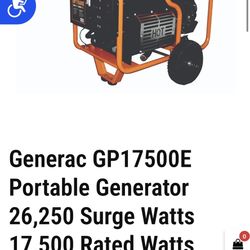 Generac Portable generator 26,250 Surge Watts