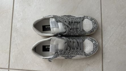Golden Goose leather/glitter sneakers , size 40