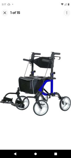 ELENKER ROLLATER WALKER 2 IN 1 WHEELCHAIR
