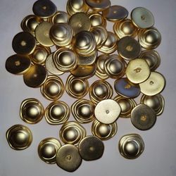 50 Pcs Matt Gold Resin Cabochon Beads