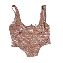 SKIMS Size Small Logo Velvet Zipper Corset Crop Top sienna AP-BUS-1511 nwt