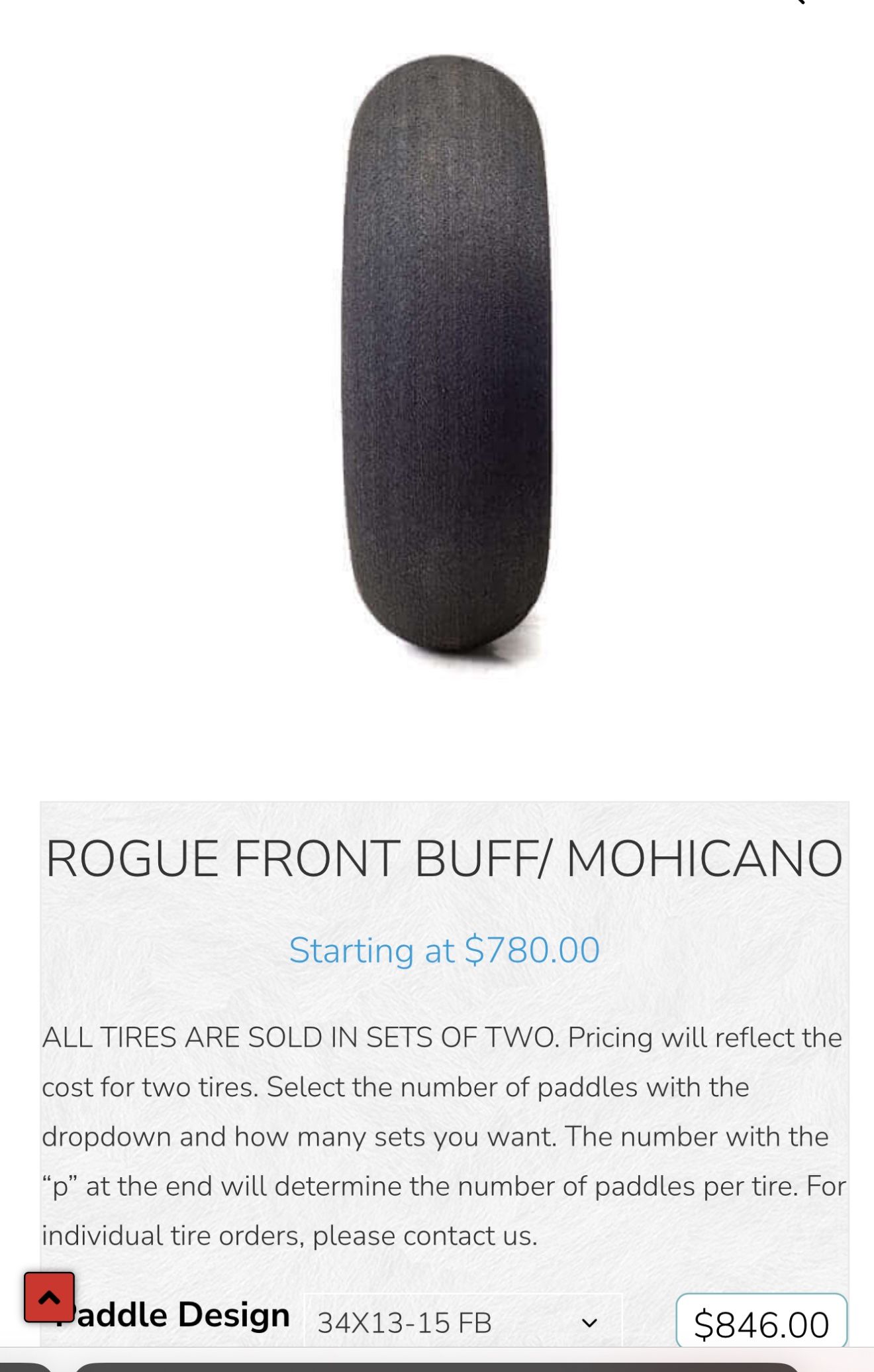 Front Buff Sand Paddle / Tire