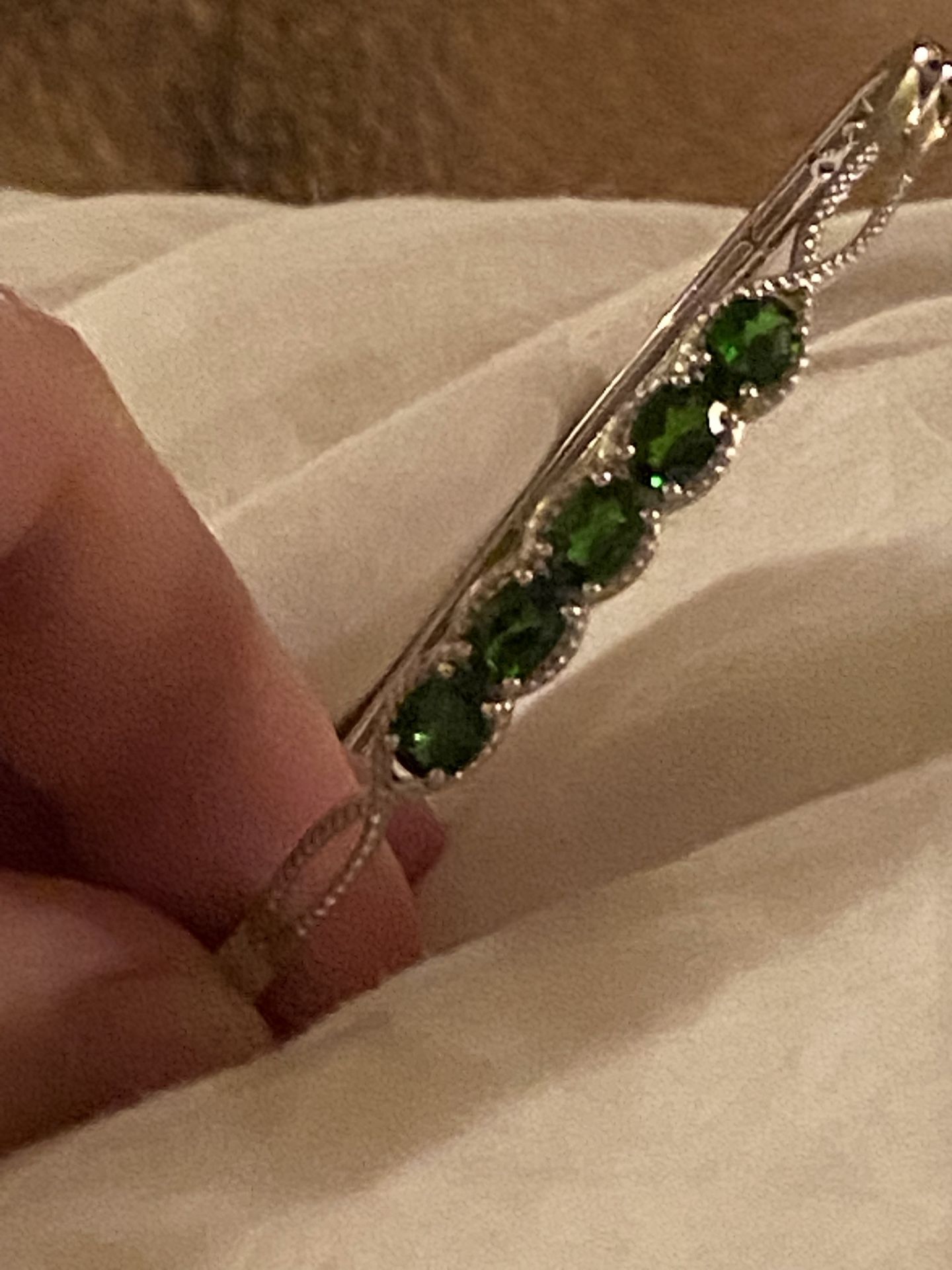 Chrome Diopside Love Infinity Bangle Bracelet -up to 8” - new!