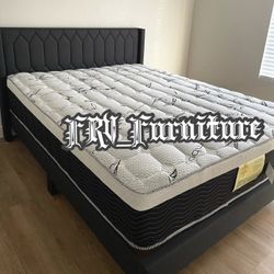 New Queen Bed Frame With Mattress 