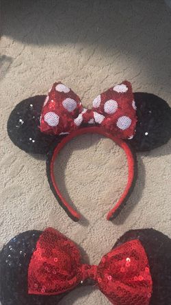 Minnie Mouse Sequin Ear Headbands – Set of 2