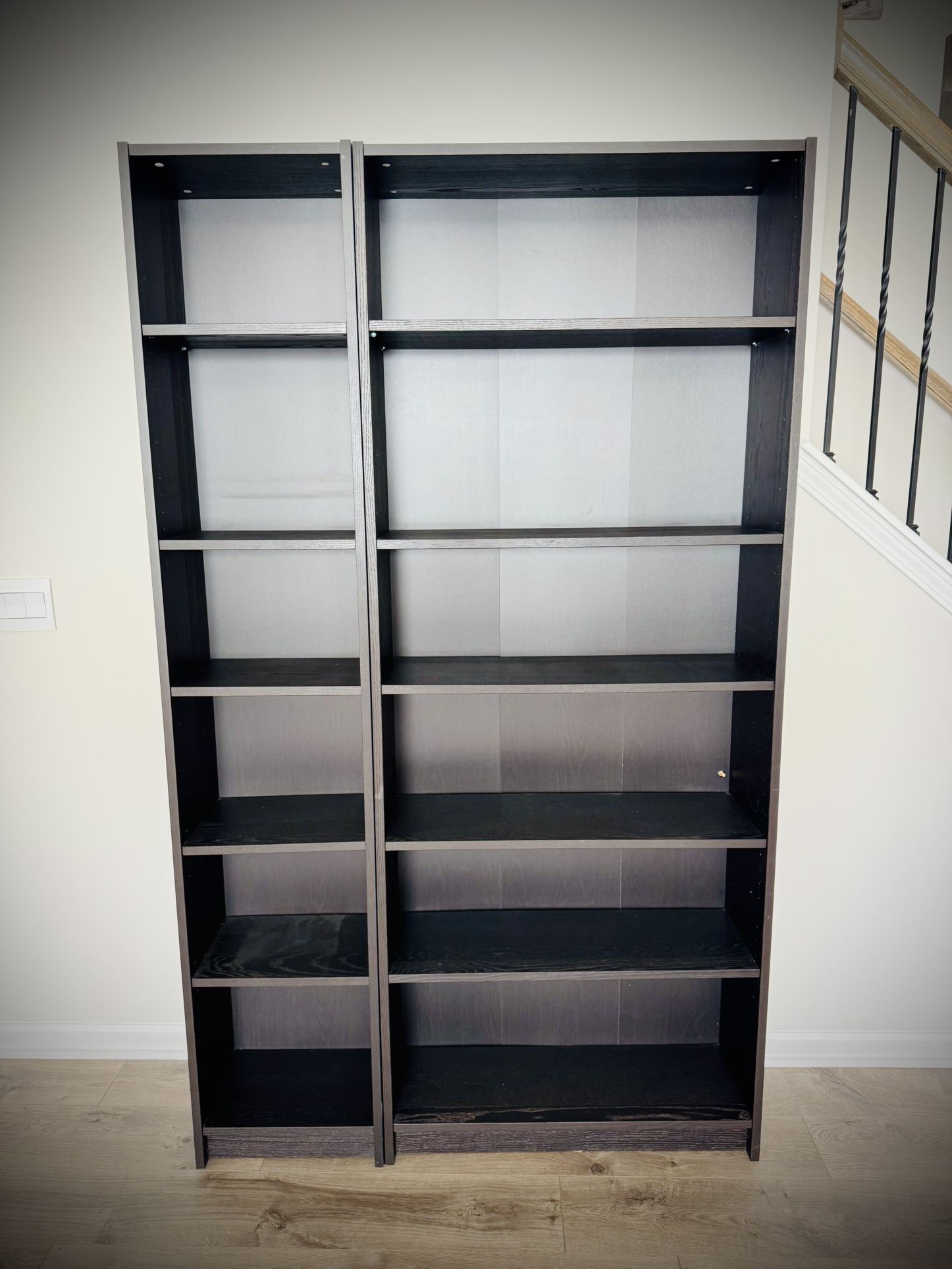 2-Piece 6-Shelf Bookcase – Used but Sturdy