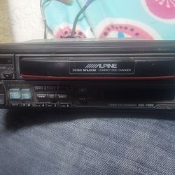 old school alpine 3cd player car stereo 