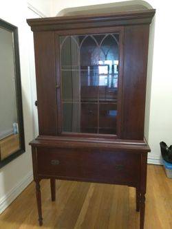 Vintage antique display cabinet mint
