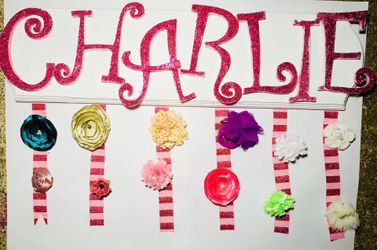 Personalized bow and clip holder