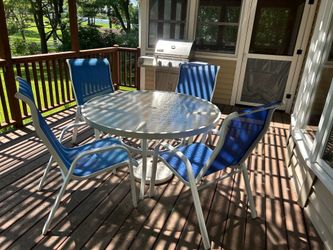Patio table and 6 chairs