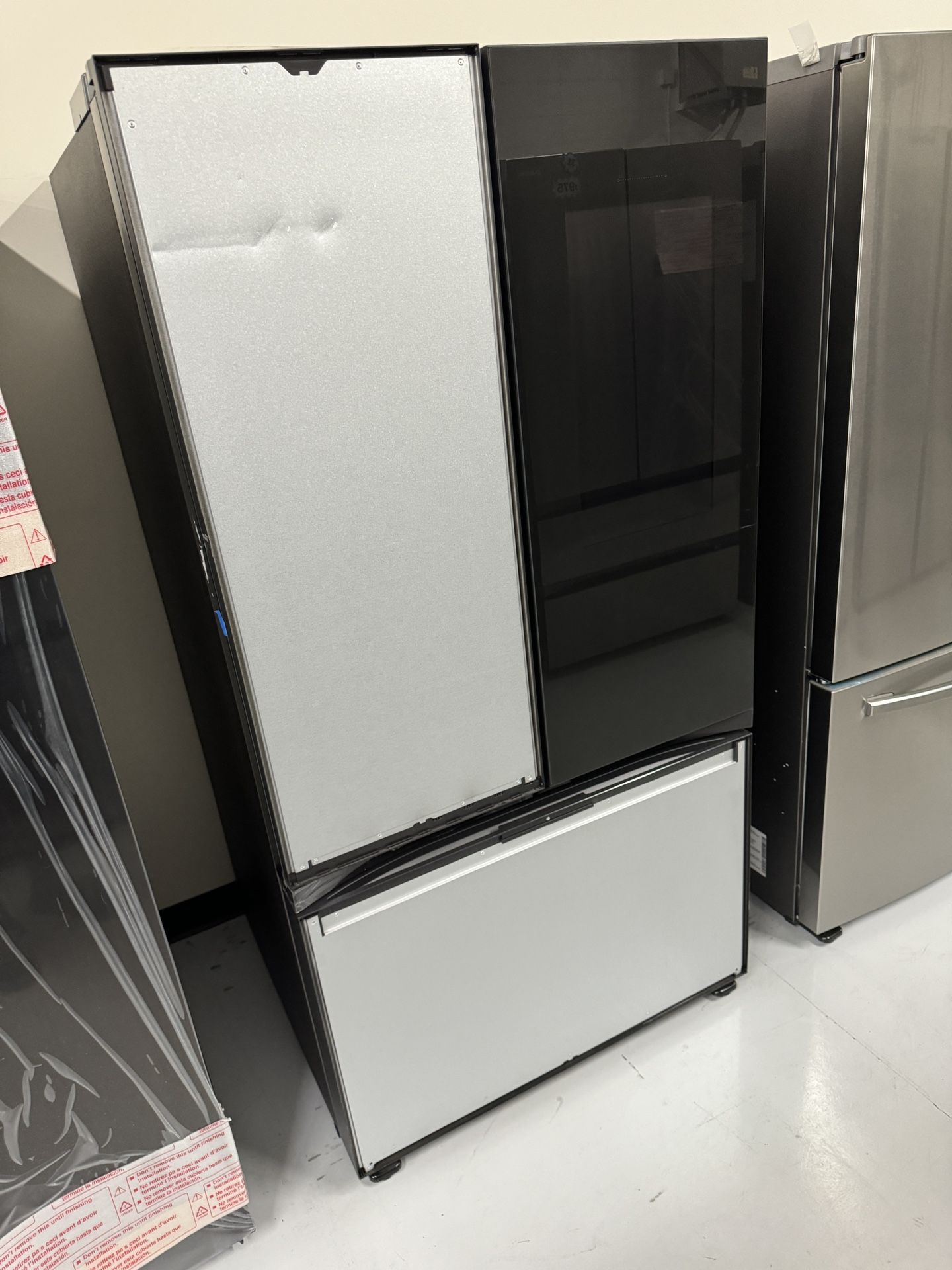 New Smart Hub Bespoke Fridge Panel Ready Black Glass