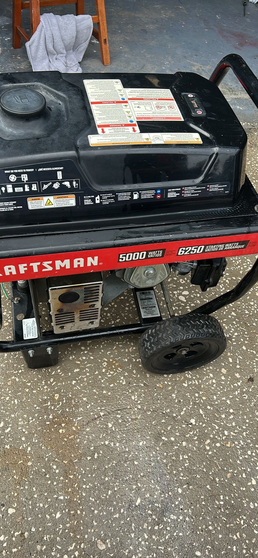 Craftsman Gas Generator 6250/5000 Watt