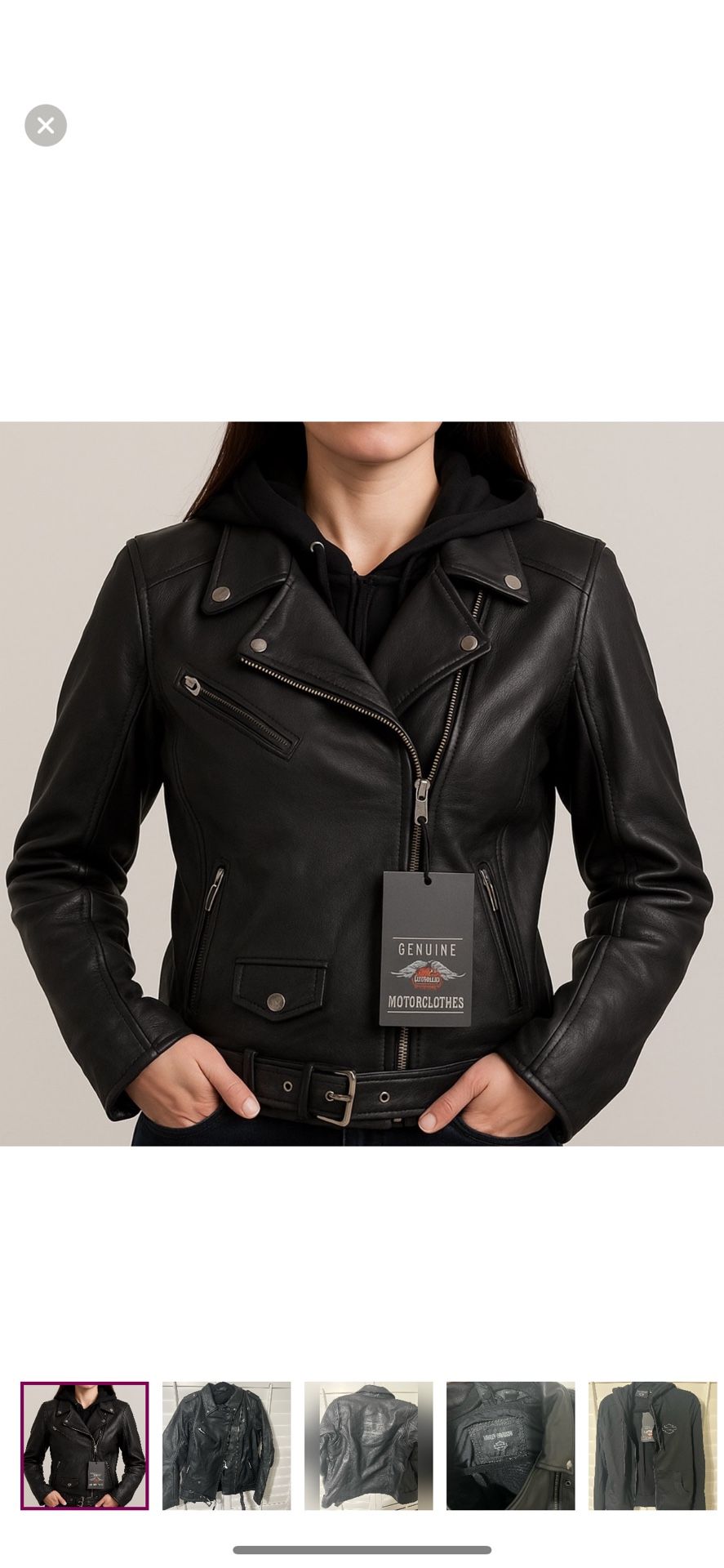 Harley Davidson Woman Leather Jacket 3-n-1