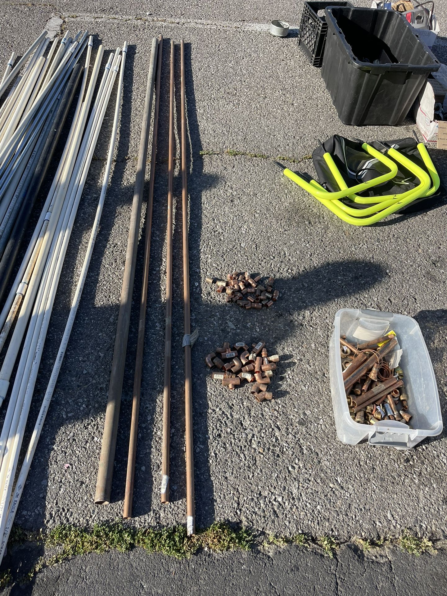Lot Of Copper Pipe And Fitting