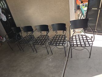 Mandalay Iron Patio Chairs  % Metal  super good condition (5) p