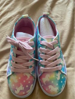 Kids Unicorn Print Canvas Sneakers