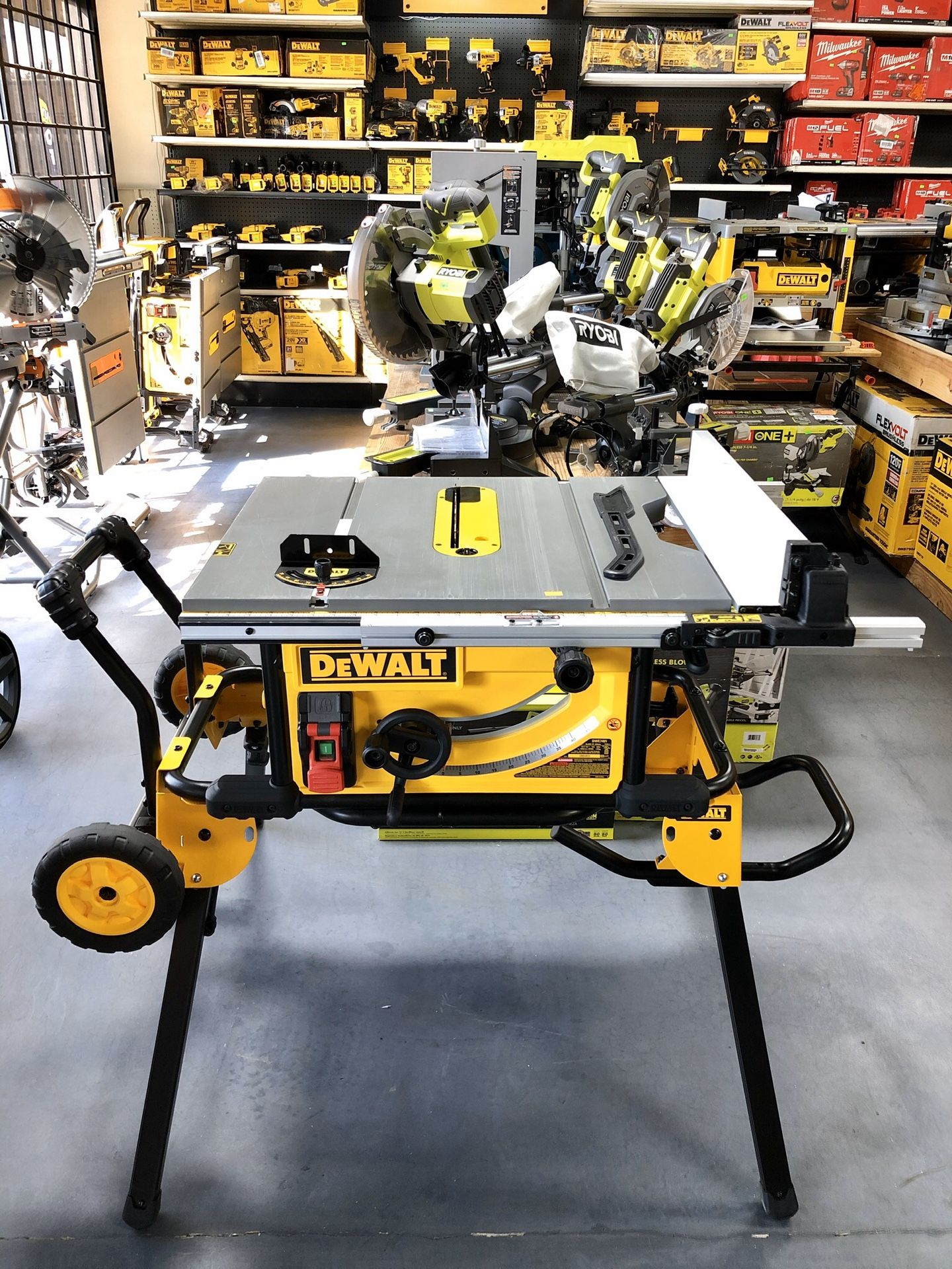 DeWALT Table Saw with Rolling Stand