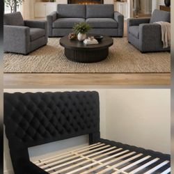 ⚡️Flash Sale! Brand new king size bedframe, sofa and two chairs 