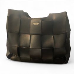 Lia Numa woven Italian leather tote purse