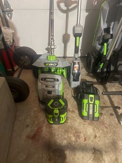 Ego Bundle, 800 Series Mower , Trimmer and Multihead with snow shovel