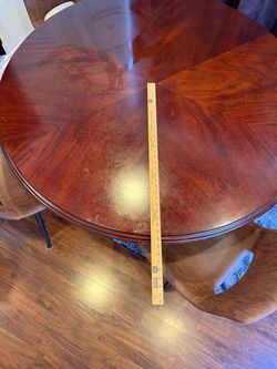 Hardwood Dining Table with 4 Chairs — $90