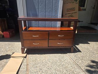 Wooden Console Table with Drawers