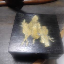 Antique Japanese Inlay Trinket Box