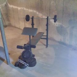 Weider Training Bench Press + Weights