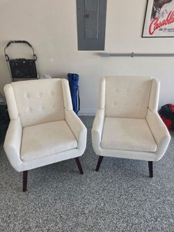2 fabric accent chairs