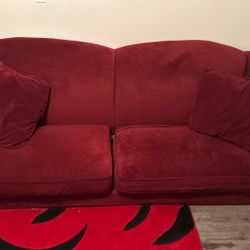 Suade Burgundy Couch