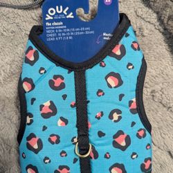 Cat Harness Vest Small Leopard Cheetah 