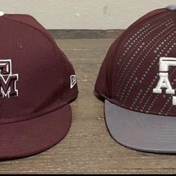 Texas A&M Aggies Snapback Hat Bundle | Flat Bill Caps | Maroon & Gray | One New