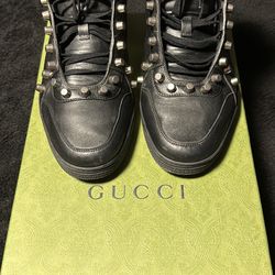 Gucci High-Top Studded Sneakers