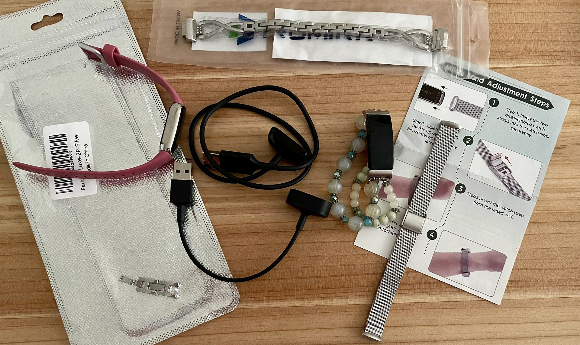 Two Fitbits with Chargers + Two Extra Watch Bands
